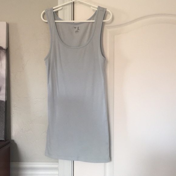 •Gap Grey-Blue Ribbed Tank Top• - Picture 1 of 3